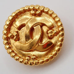 Chanel Vintage Round CC Clip-On Earrings Metal