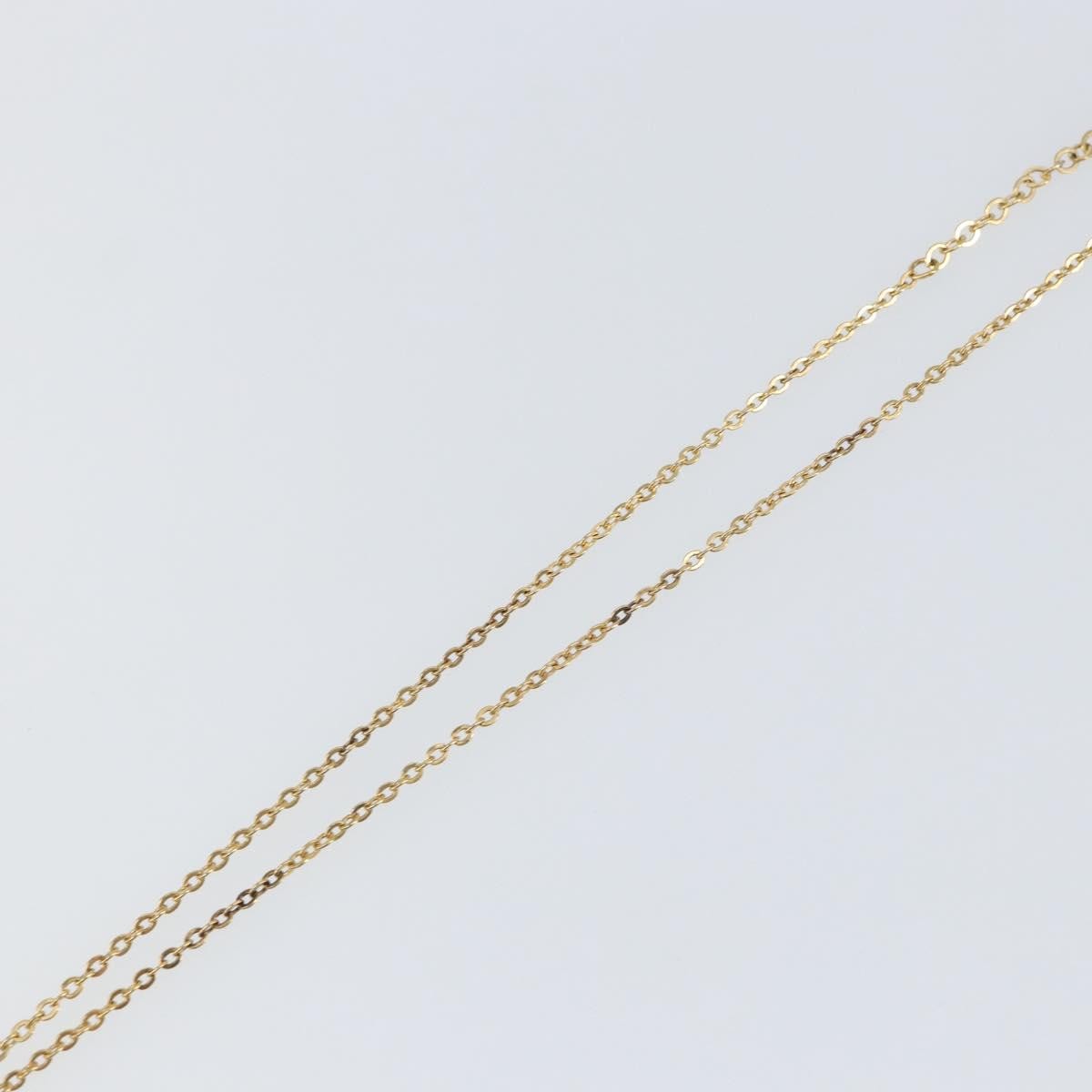 Christian Dior Round Logo Pendant Necklace Metal