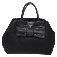 Prada Bow Tote Tessuto with Leather