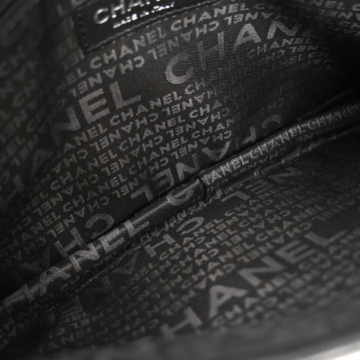 Chanel Vintage Logo Messenger Bag Quilted Aged Calfskin