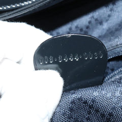 Gucci Vintage Bamboo Backpack Nylon and Patent Leather