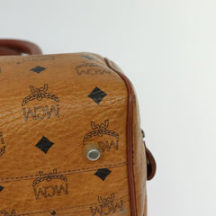 MCM Visetos Handbag Canvas and Leather