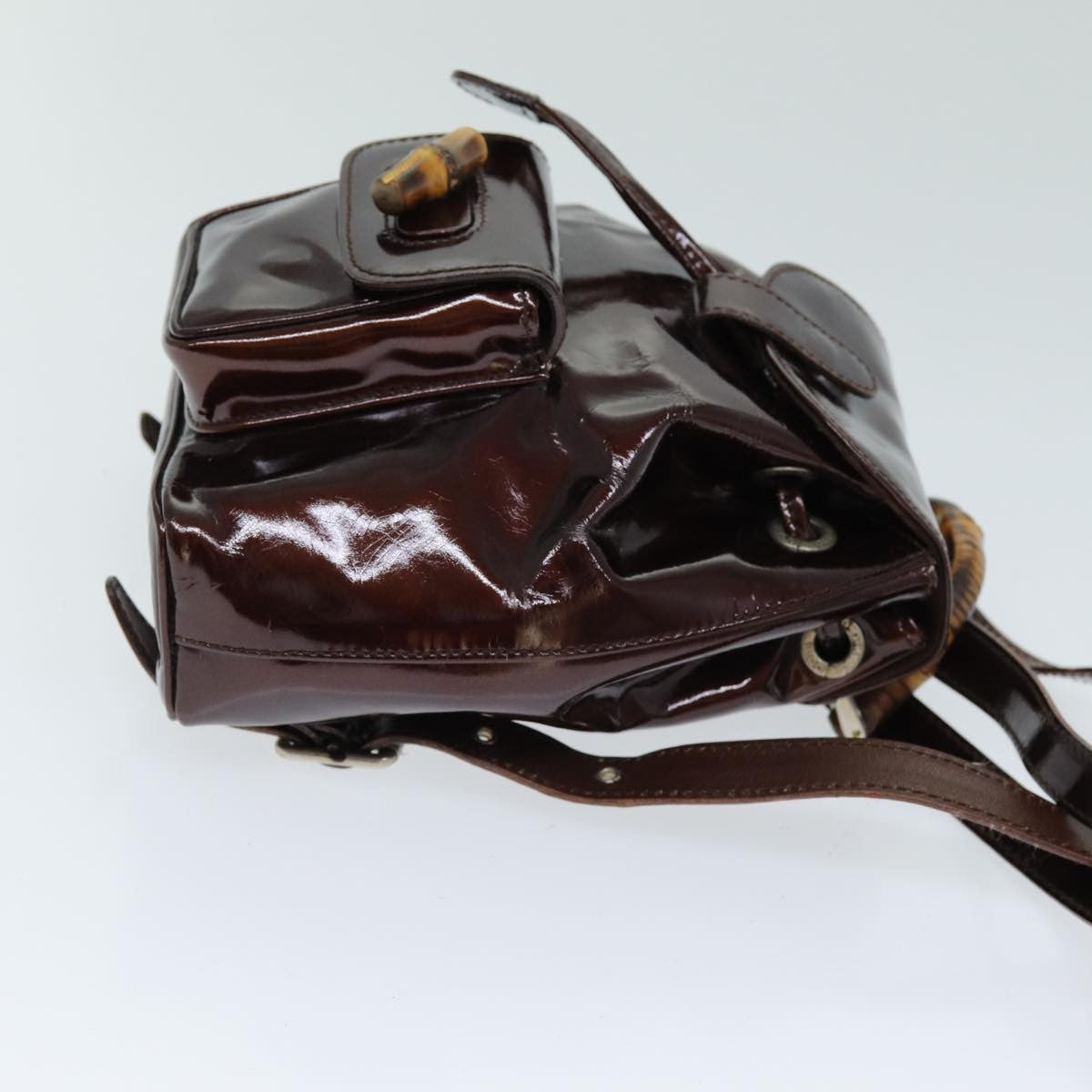 Gucci Vintage Bamboo Backpack Patent