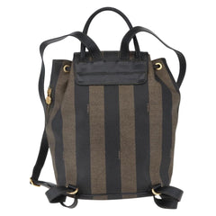 Fendi Pequin Front Pocket Backpack Coated Canvas
