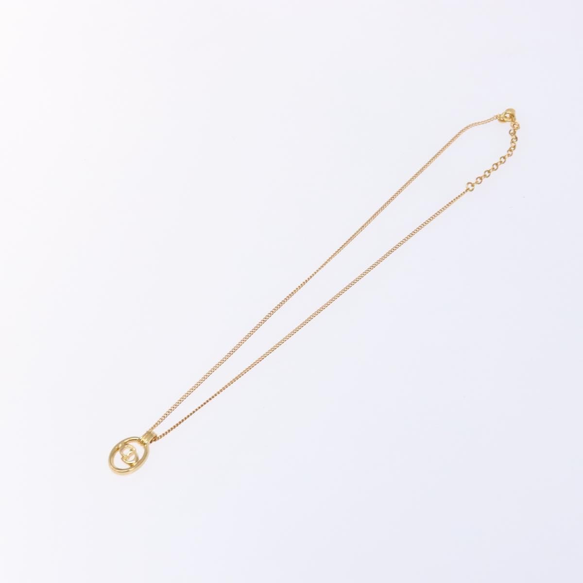 Christian Dior CD Pendant Necklace Gold-plated