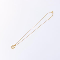 Christian Dior CD Pendant Necklace Gold-plated