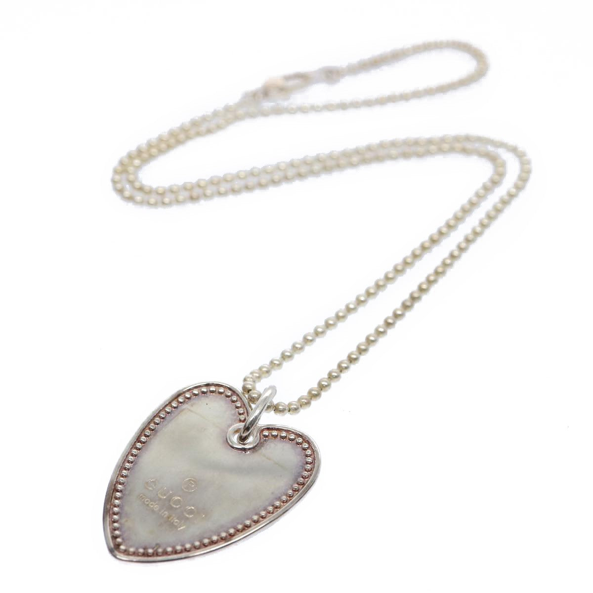 Gucci Heart Necklace Silver