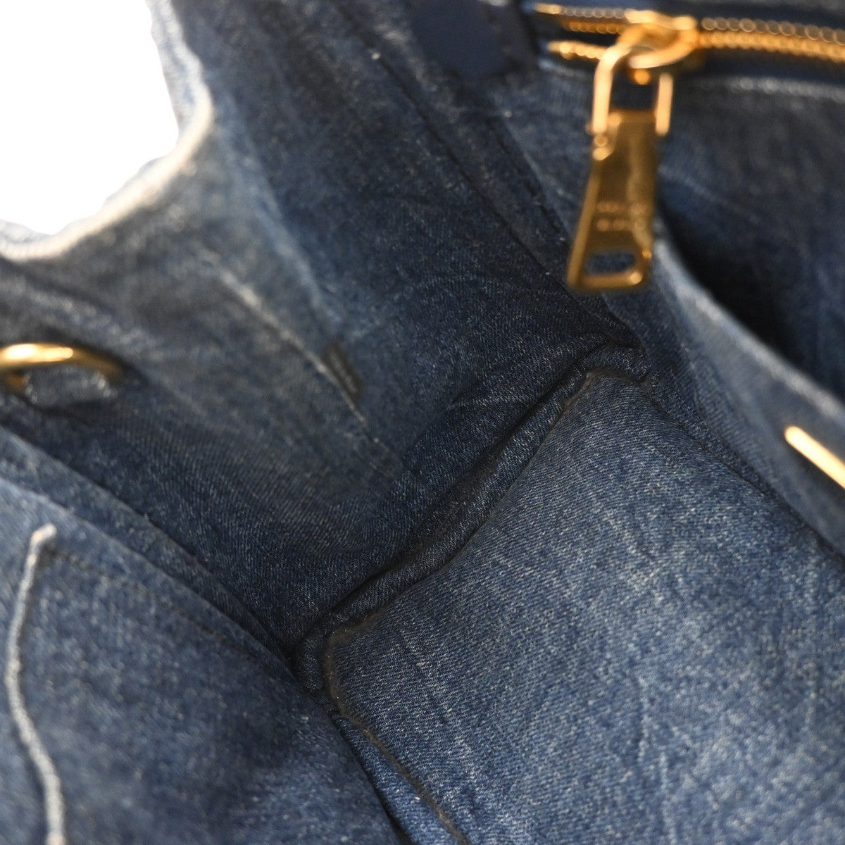 Prada Canapa Open Tote Denim