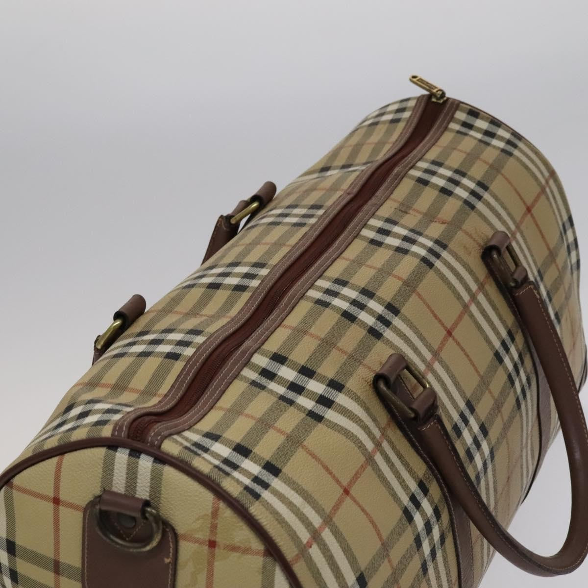 Burberry Convertible Weekend Duffle Bag Haymarket Coated Canvas