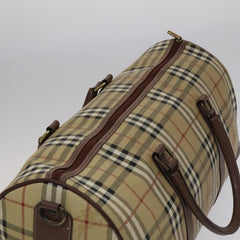 Burberry Convertible Weekend Duffle Bag Haymarket Coated Canvas