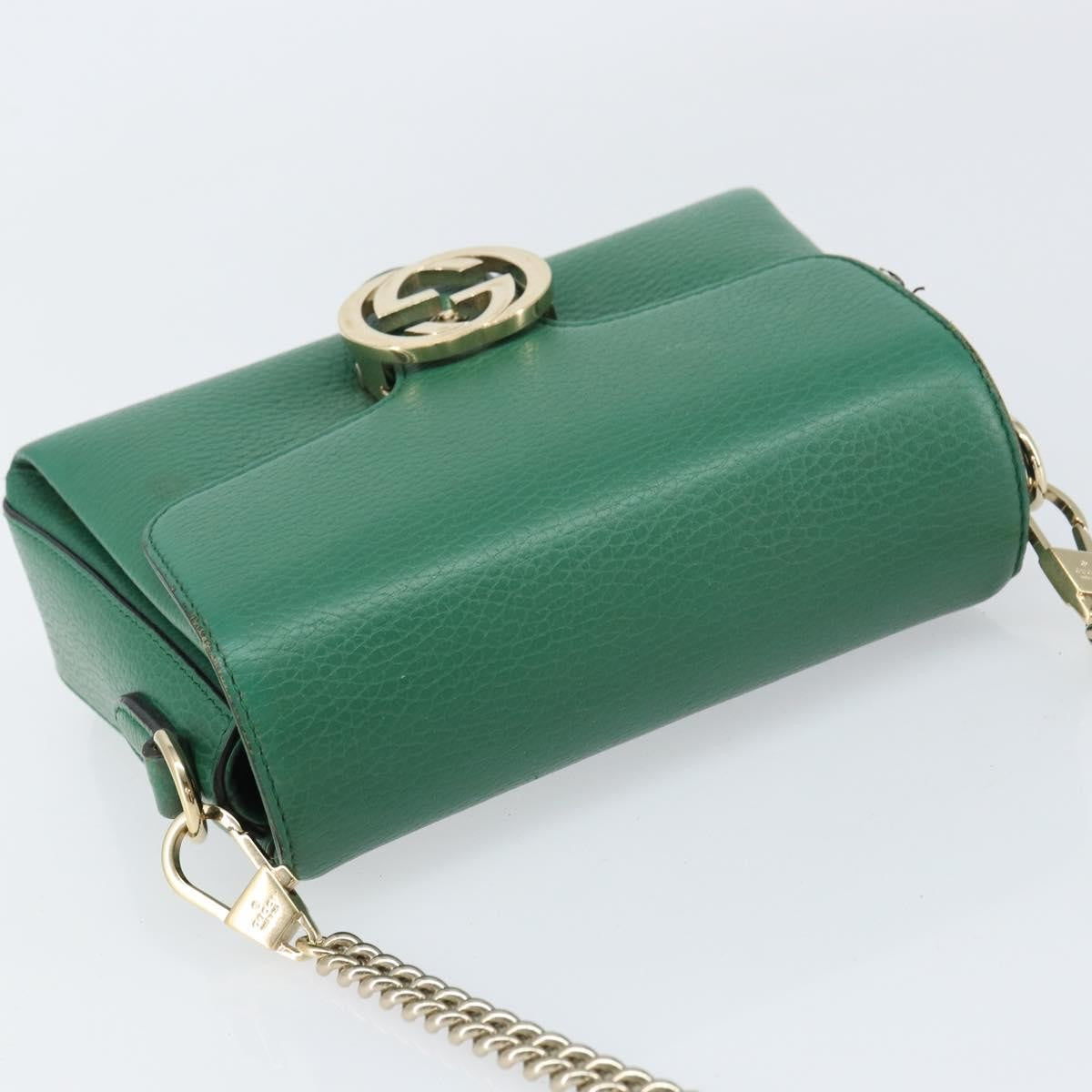 Gucci Interlocking Chain Crossbody Bag Leather
