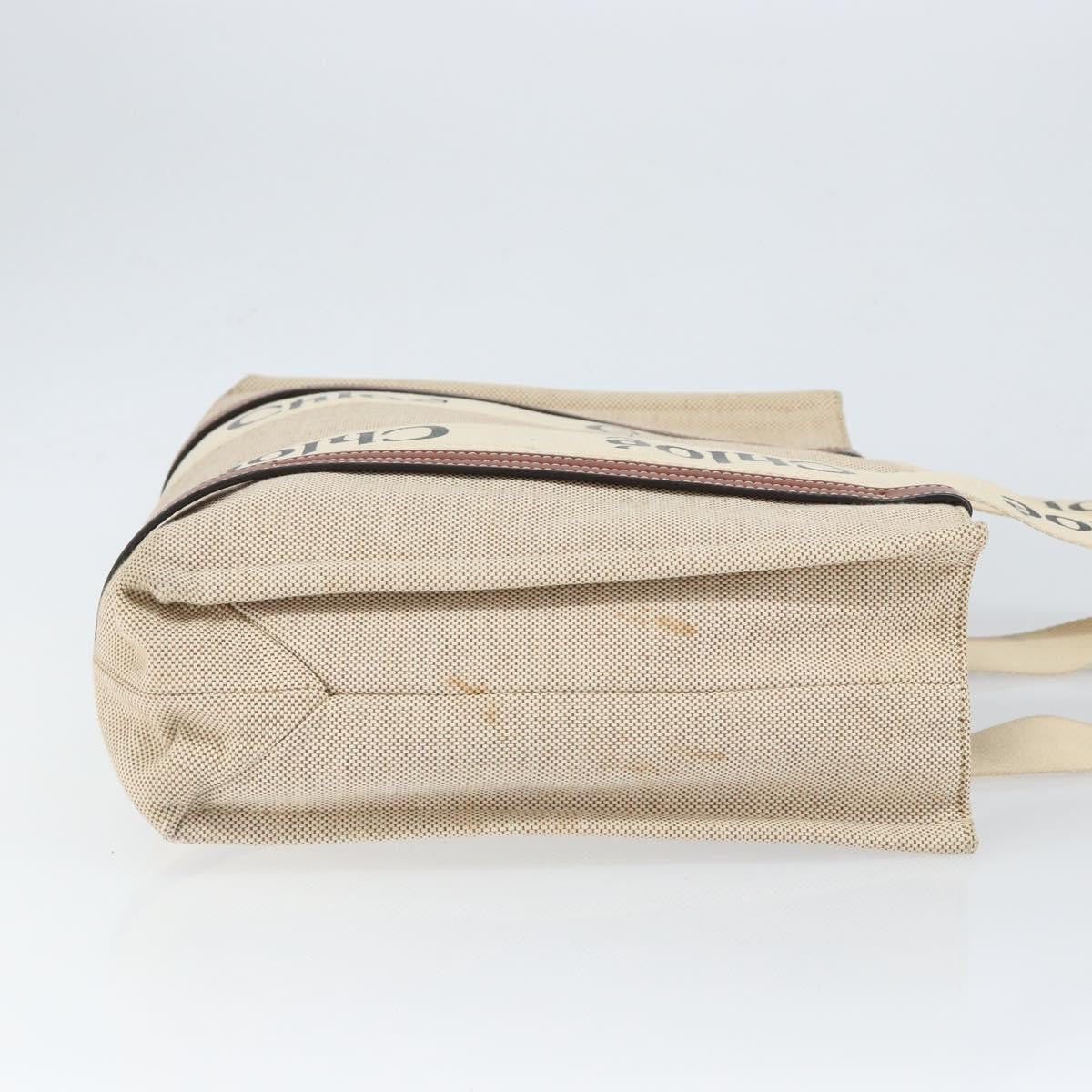 Chloe Woody Tote Canvas with Leather
