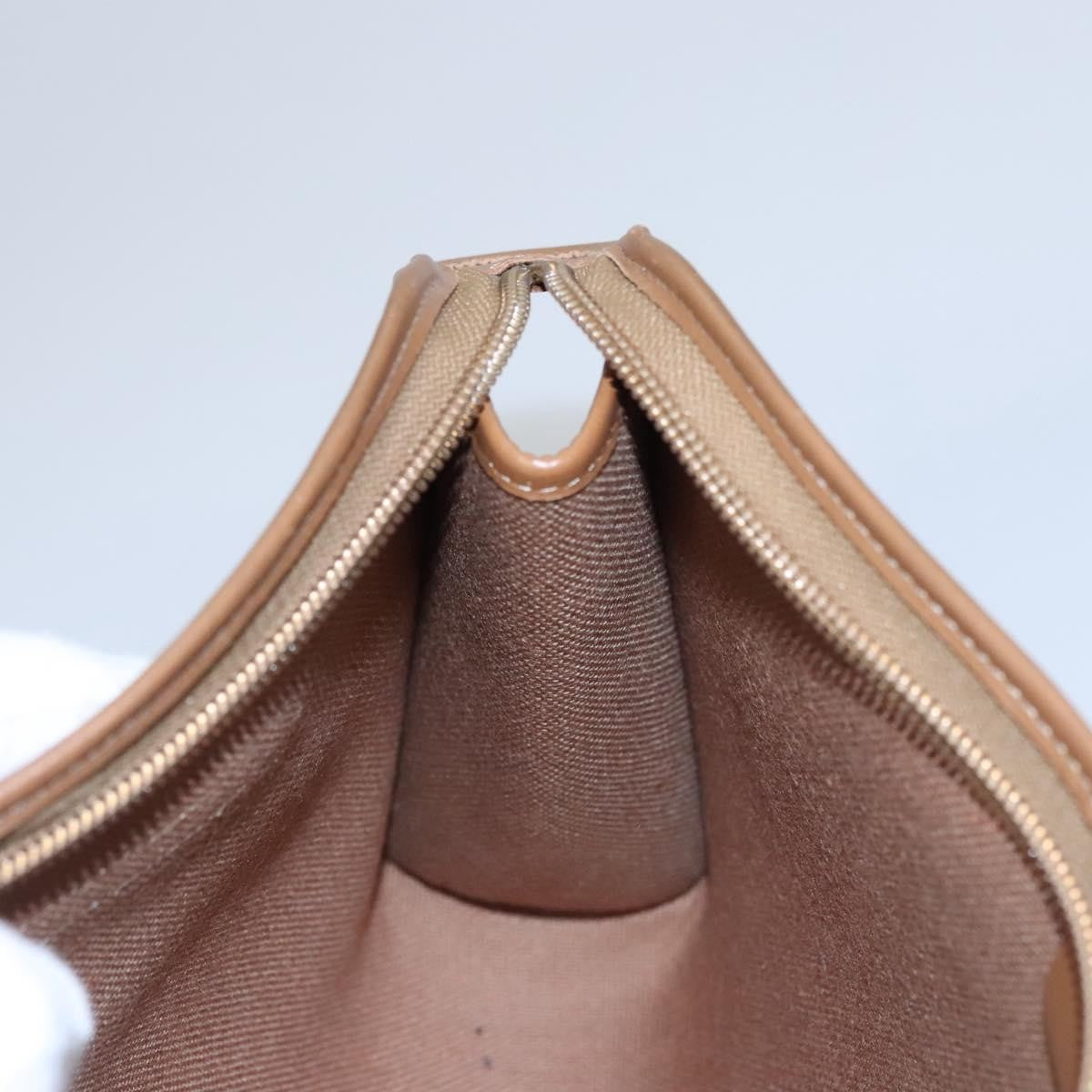 Christian Dior Vintage Honeycomb Zip Pouch Coated Canvas