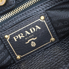 Prada Embossed Logo Convertible Open Tote Vitello Daino