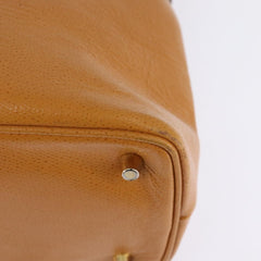 Versace Vintage Sun Zip Satchel Embossed Leather