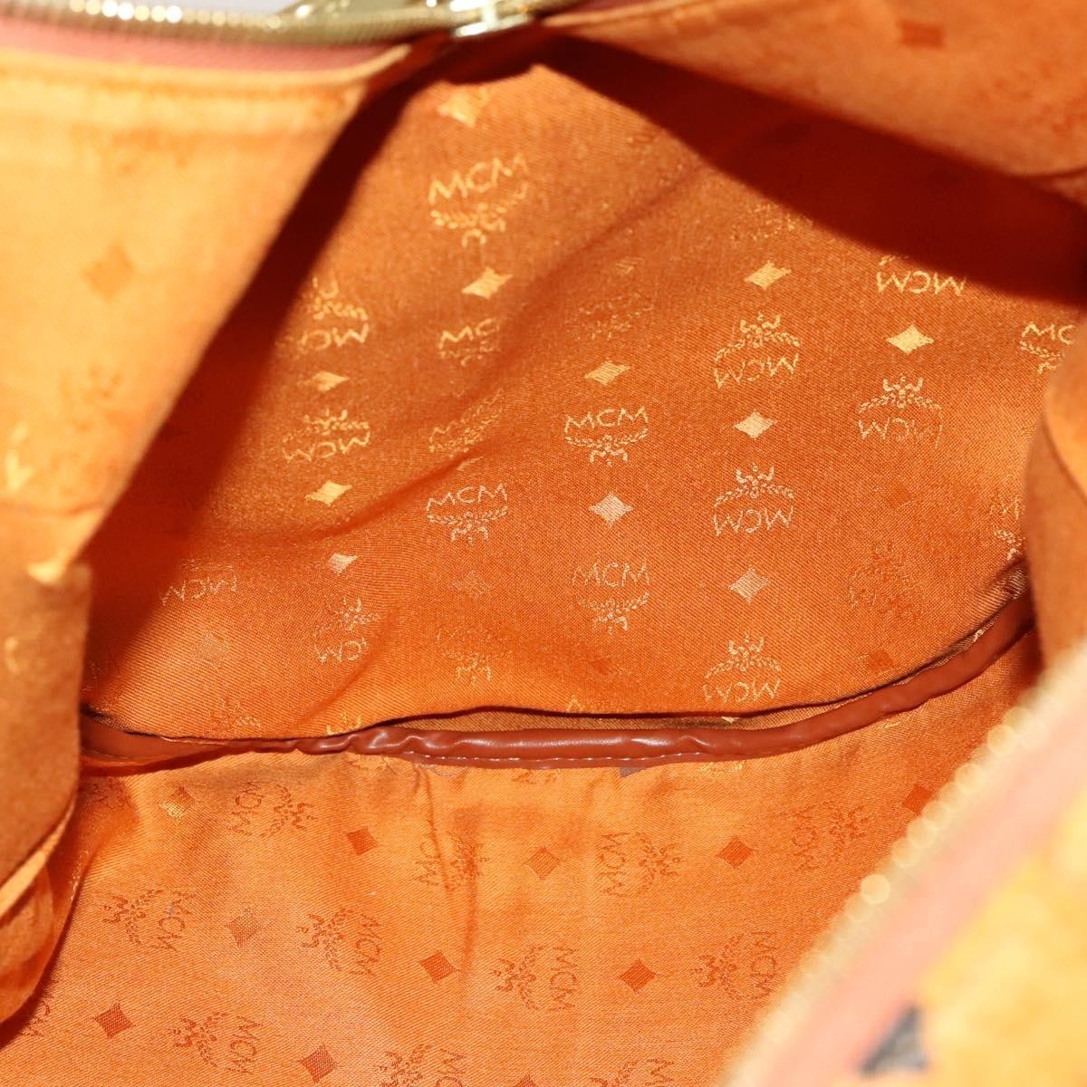 MCM Visetos Handbag Canvas and Leather