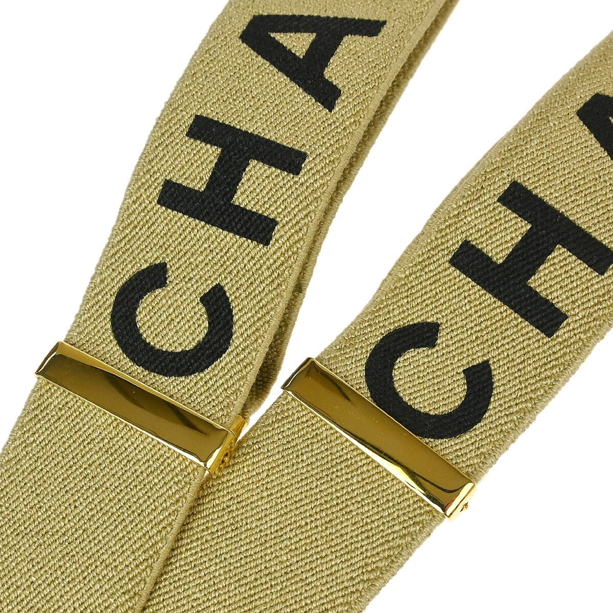 Chanel Logo Suspenders Canvas
