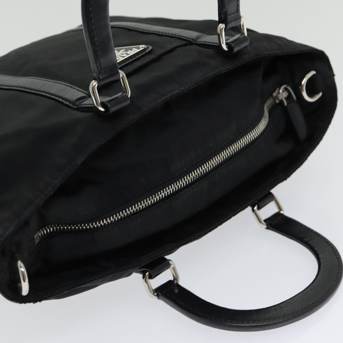 Prada Convertible Zip Tote Tessuto with Leather