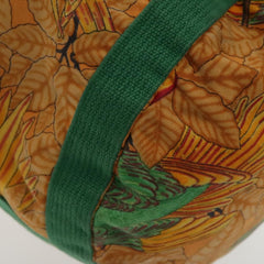 Hermes Vintage Drawstring Bucket Shoulder Bag Printed Canvas