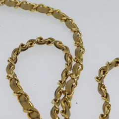 Chanel Logo Chain Shoulder Bag Leather