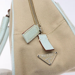 Prada Bauletto Bag Canvas with Leather