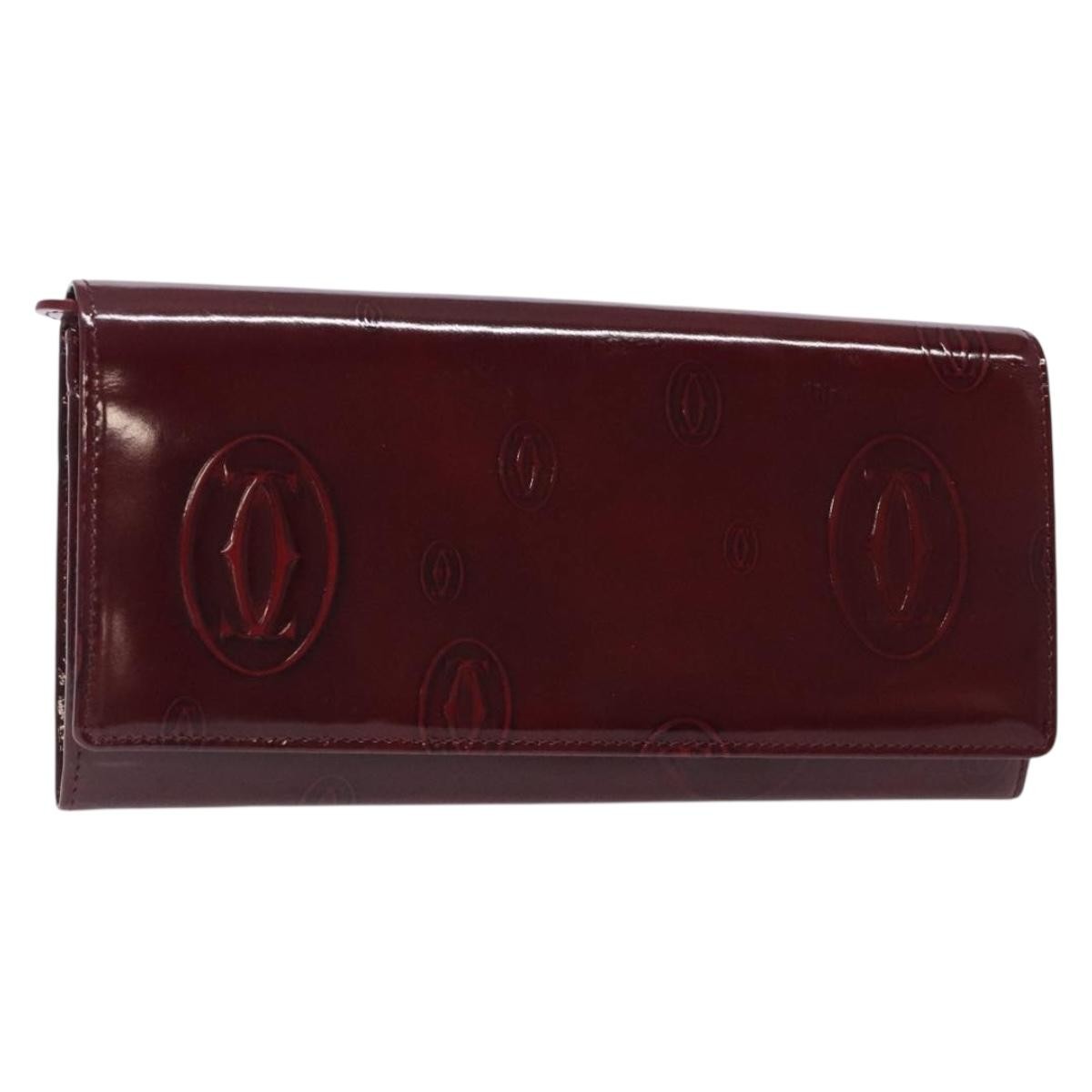 Cartier Happy Birthday Long Wallet Patent leather