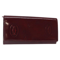 Cartier Happy Birthday Long Wallet Patent leather
