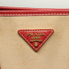 Prada Convertible Tote Canvas and Saffiano Leather