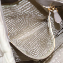 Prada Chain Front Zip Tote Quilted Tessuto