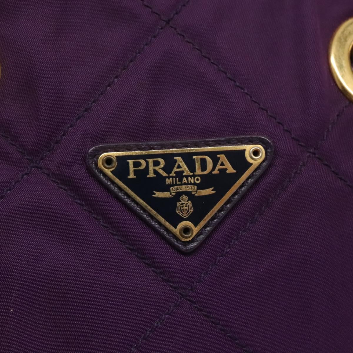 Prada Chain Shoulder Bag Quilted Tessuto