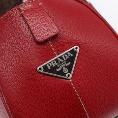 Prada Bowler Bag Canvas with Leather