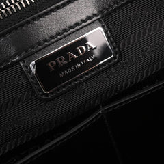 Prada Convertible Zip Around Briefcase Saffiano Leather