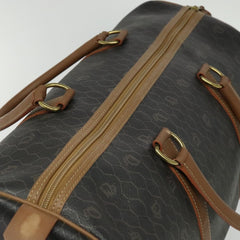 Christian Dior Vintage Honeycomb Handbag Canvas Leather