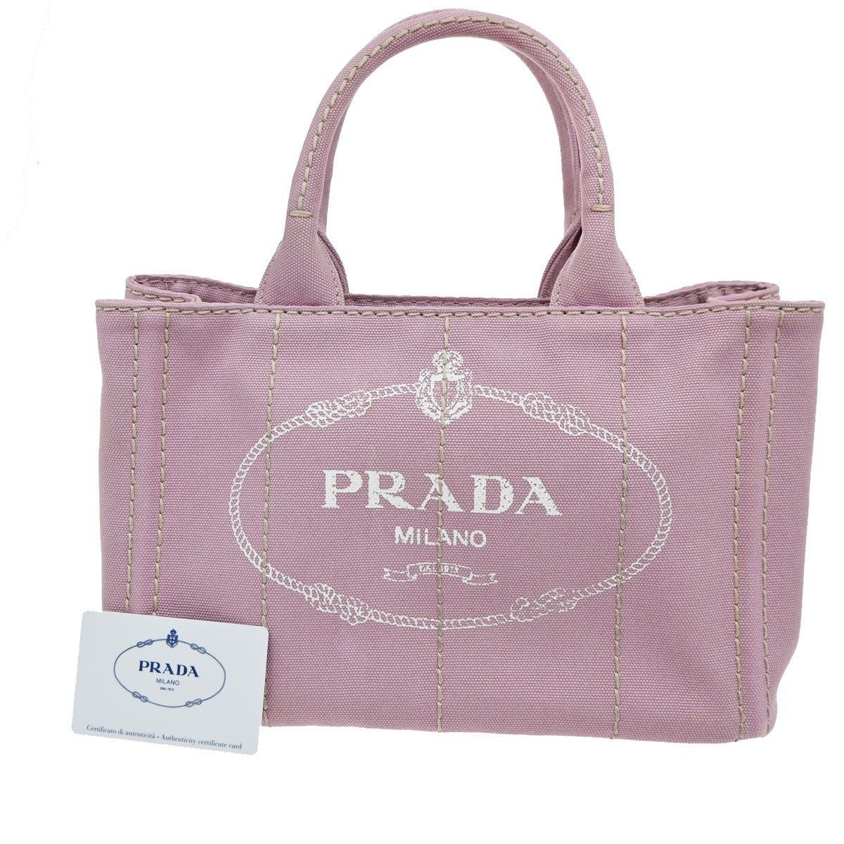 Prada Canapa Open Tote Canvas
