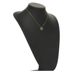 Van Cleef & Arpels Vintage Alhambra Pendant Necklace 18K Yellow Gold and Malachite