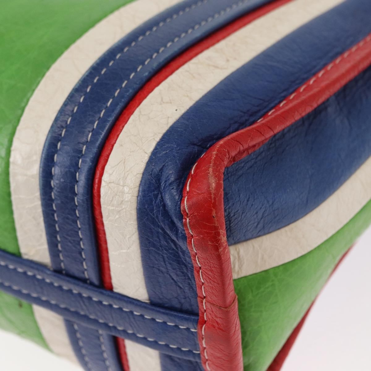 Balenciaga Bazar Convertible Tote Striped Leather