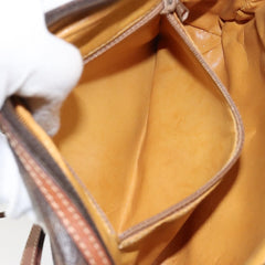 Celine Vintage Macadam Shoulder Bag Canvas and Leather