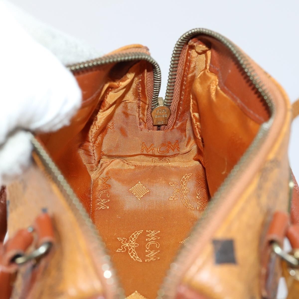 MCM Visetos Handbag Canvas and Leather