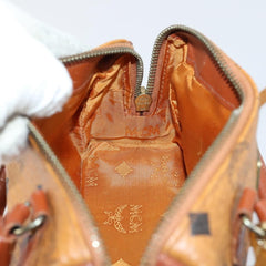 MCM Visetos Handbag Canvas and Leather