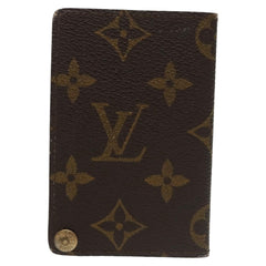 Louis Vuitton Porte Cartes Pression Card Case Monogram Canvas