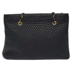 Bally Vintage Chain Shoulder Bag Quilted Leather