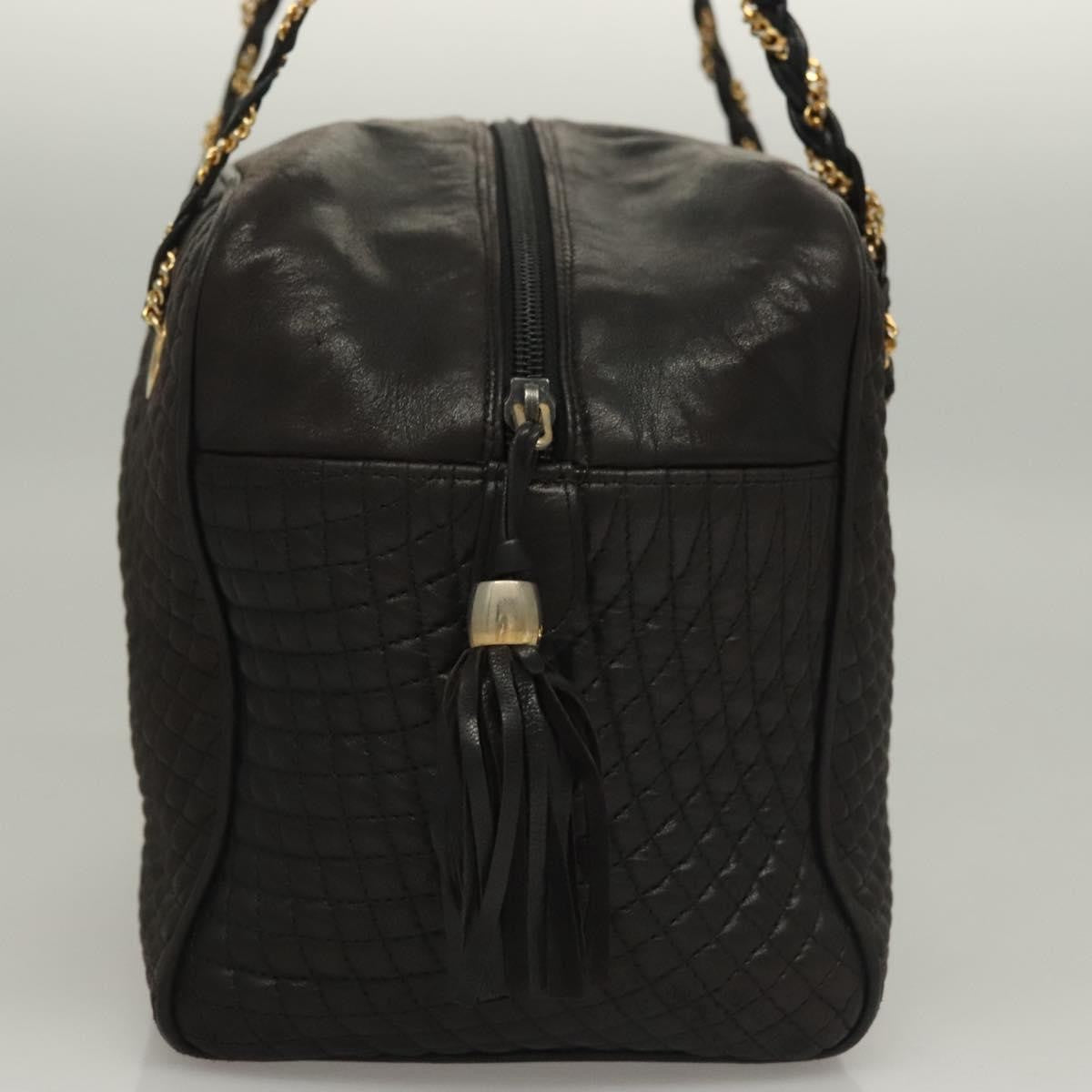 Bally Vintage Chain Shoulder Bag Quilted Leather