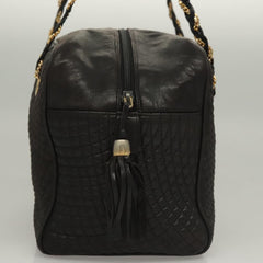 Bally Vintage Chain Shoulder Bag Quilted Leather