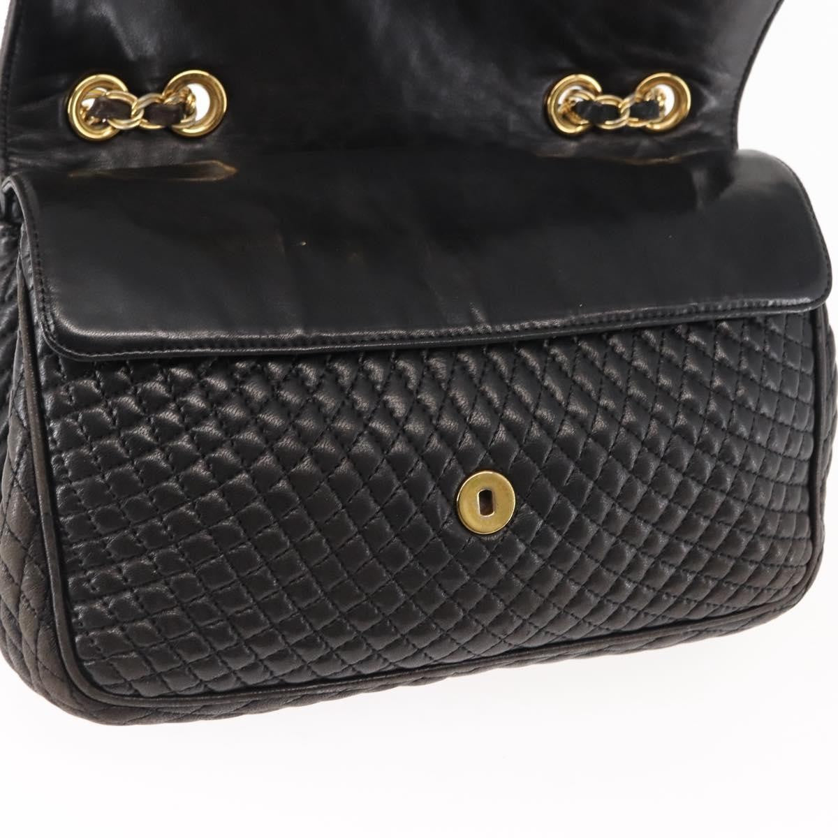 Bally Vintage Chain Shoulder Bag Quilted Leather