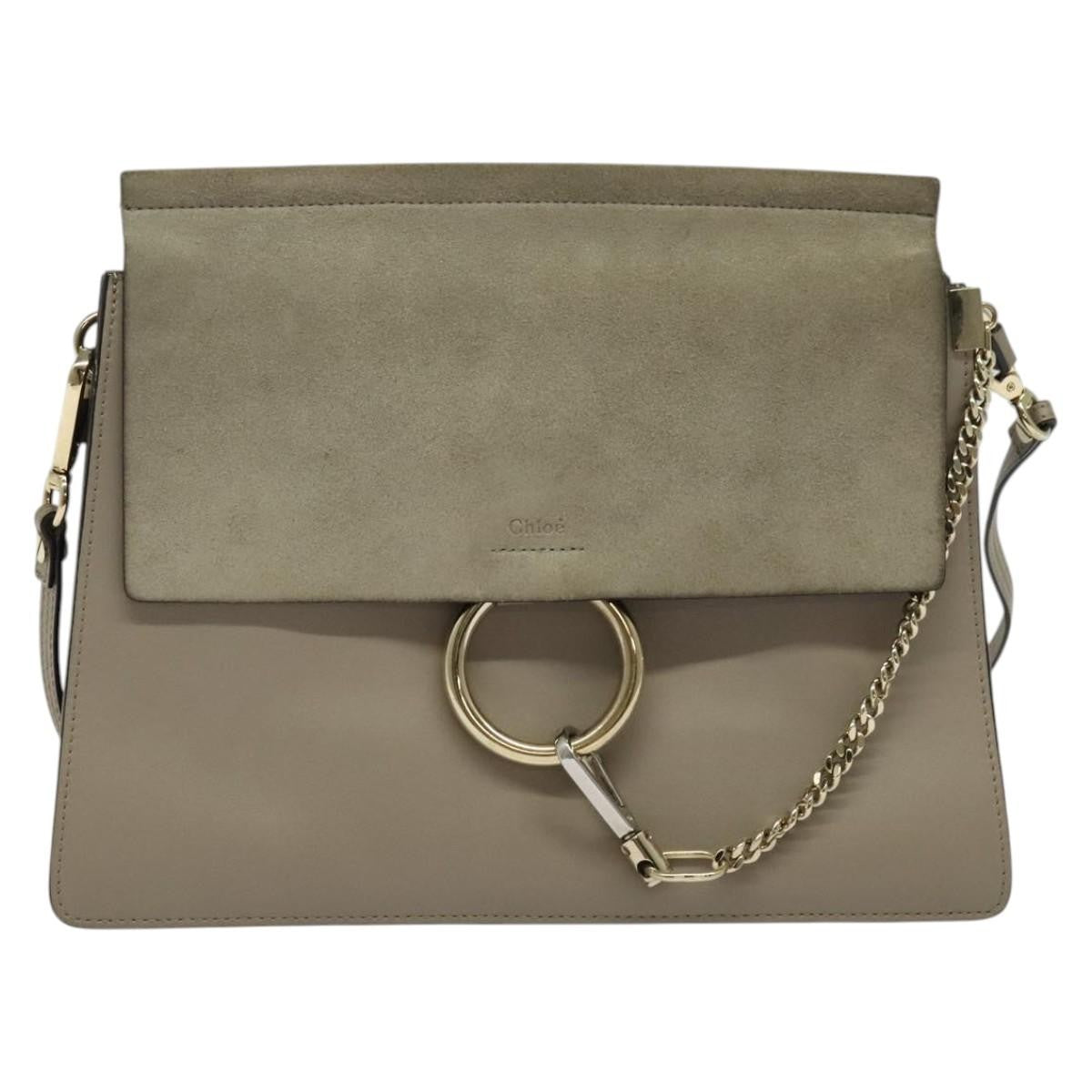 Chloe Faye Shoulder Bag Leather and Suede