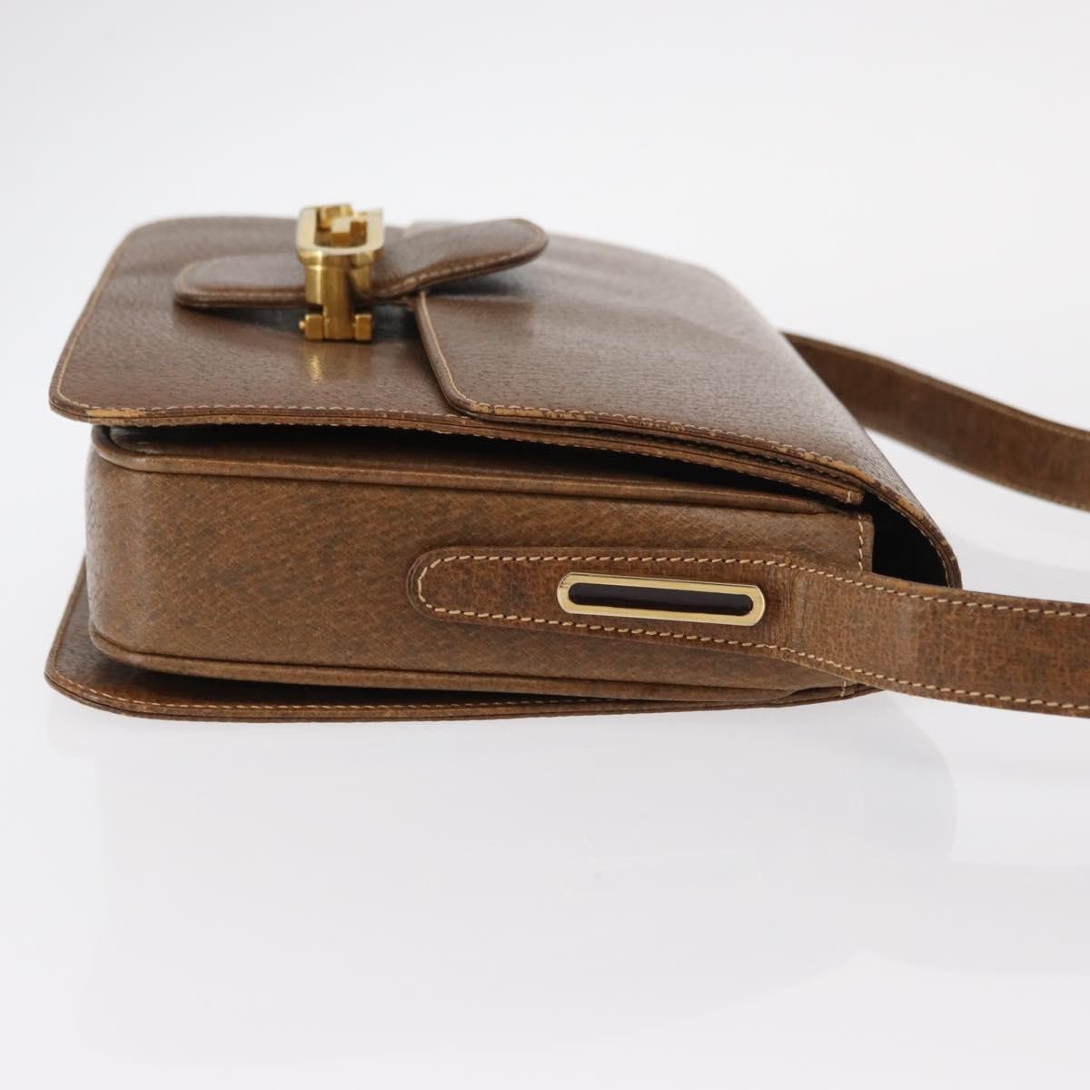 Gucci Vintage Flap Shoulder Bag Leather