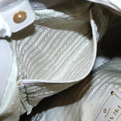 Prada Chain Front Zip Tote Quilted Tessuto