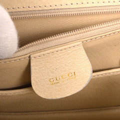 Gucci Vintage Convertible Bamboo Top Handle Bag Leather