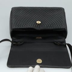 Bally Vintage Flap Handbag Quilted Leather