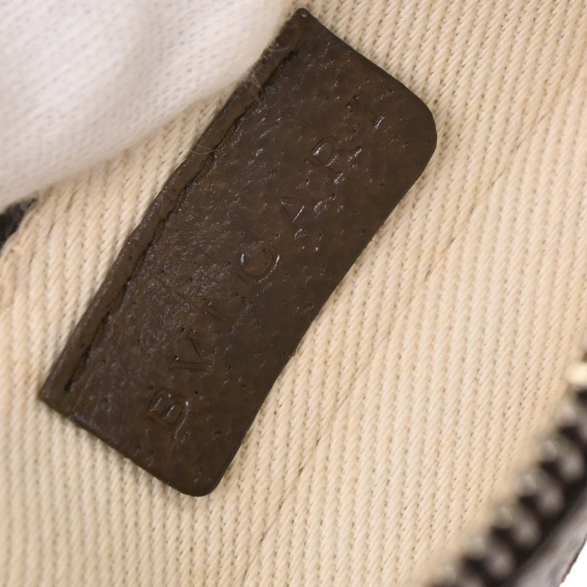 Bvlgari Logomania Shoulder Bag Canvas with Leather